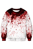 Halloween Blood Splatter Sweatshirt Dark Red
