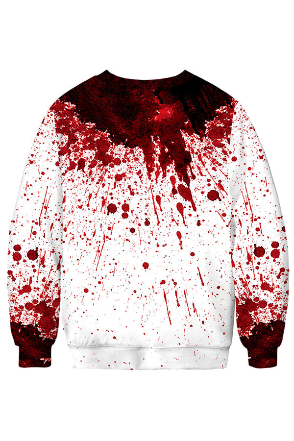 Halloween Blood Splatter Sweatshirt Dark Red