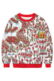 Santa And Elf Ugly Christmas Sweatshirt