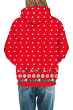 Drawstring Cute Kitty Christmas Hoodie