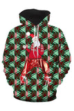 Christmas Funny Santa Hoodie Green