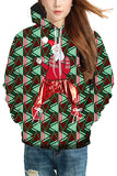 Christmas Funny Santa Hoodie Green