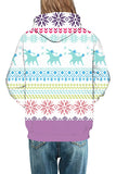 Womens Snowflake Christmas Hoodie White