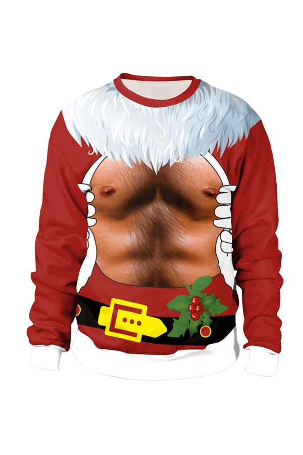 Long Sleeve Muscle Christmas Sweatshirt