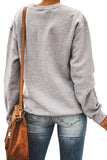 Christmas Truck Print Pullover Sweatshirt Gray