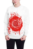 Bloody Internal Organs Print Halloween Sweatshirt Berry Red