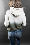 Loose Ombre Oversized Hoodie With Kangaroo Pocket Blue