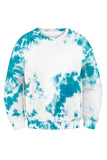 Casual Tie Dye Pullover Sweatshirt Turquoise