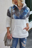 Kangaroo Pocket Zip Half Fleece Sweatshirt Gray