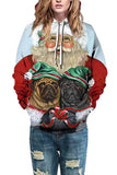 Unisex Ugly Christmas Long Sleeve Pocket Hoodie Berry Red
