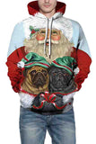 Unisex Ugly Christmas Long Sleeve Pocket Hoodie Berry Red