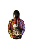 Christmas Candy Kitten Couple Hoodie Multicolour