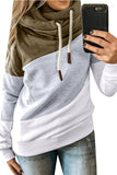 Plus Size Womens Long Sleeve Contrast Hoodie