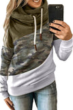Plus Size Women's Casual Long Sleeve Camo Hoodie