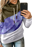 Color Block Hoodie Long Sleeve Hooded Sweatshirt