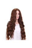 Mode Haute Densité Center Parting Longues Perruques Bouclées Marron