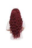 Mode Haute Densité Center Parting Perruques Longues Bouclées Ruby