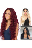 Mode Haute Densité Center Parting Perruques Longues Bouclées Ruby
