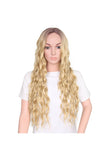 Charming High Density Centre Parting Long Curly Wigs Gold