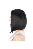 Attrayant Center Parting Bobo Perruques Droites Noir