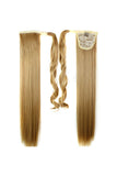 Natural Look Hairpiece Scrunchies Straight Ponytail Wigs Apricot