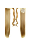 Natural Look Hairpiece Scrunchies Straight Ponytail Wigs Gold