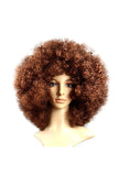 Funny Wild-Curl Up Wig For Halloween Christmas Party Masquerade Brown