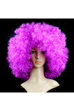 Funny Wild-Curl Up Wig For Halloween Christmas Party Masquerade Purple