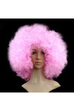 Funny Wild-Curl Up Wig For Halloween Christmas Party Masquerade Pink