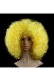 Funny Wild-Curl Up Wig For Halloween Christmas Party Masquerade Yellow