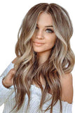 Women's Heat Resistant Synthetic Long Wavy Wig With Bangs
