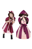 Sweet Dress Girls Alice In Wonderland Cat Halloween Costume Purple