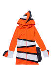 Cute Kids Halloween Cosplay Clownfish Costume For Girls Orange