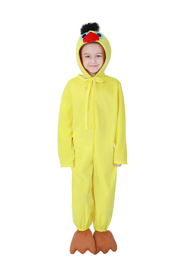 Cute Kids Cartoon Halloween Onesies Pajamas Duck Costumes Yellow