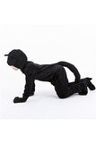 Kids Halloween Cosplay Onesies Pajamas Black Cat Costume