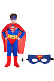 Cool Halloween Cosplay Superhero Superman Kids Costume For Boys Red