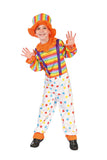 Cute Colorful Kids Boys Halloween Cosplay Dot Circus Clown Costume