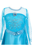 Halloween Sweet Maxi Dress Girl Frozen Elsa Costume Blue