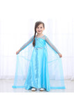 Halloween Sweet Maxi Dress Girl Frozen Elsa Costume Blue