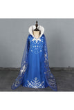Halloween Long Sleeve With Fleece Graceful Girl Frozen Elsa Costume
