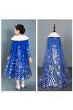 Halloween Long Sleeve With Fleece Graceful Girl Frozen Elsa Costume