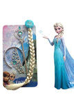 Halloween Accessories Graceful Girl Frozen Elsa Crown Wand And Wig Blue