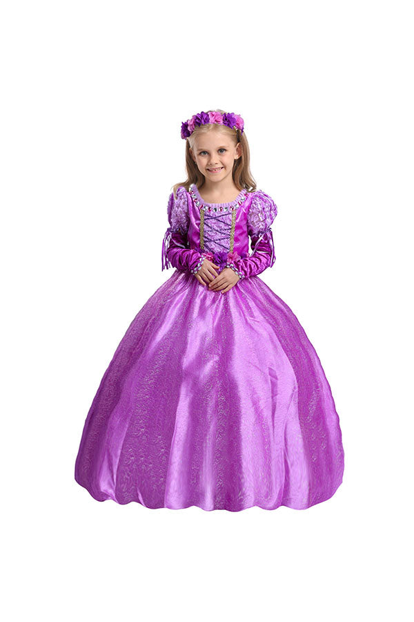 Halloween Cosplay Graceful Little Girl Princess Sophia Costume Purple
