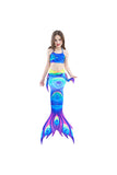 Kids Little Girl Fancy Halloween Mermaid Costume Blue