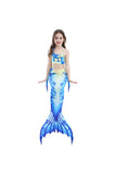Kids Little Girl Fancy Halloween Mermaid Costume Light Blue