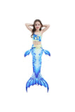 Kids Little Girl Fancy Halloween Mermaid Costume Light Blue