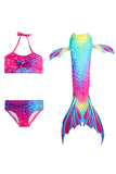Kids Little Girl Fancy Halloween Mermaid Costume Rose Red