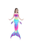 Kids Little Girl Fancy Halloween Mermaid Costume Rose Red