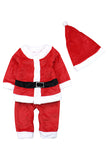 Infant Kids Boys Jumpsuit Christmas Santa Claus Costume Red