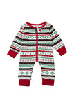 Infant Kids Boys Long Sleeve Snowflake Trees Print Christmas Pajamas